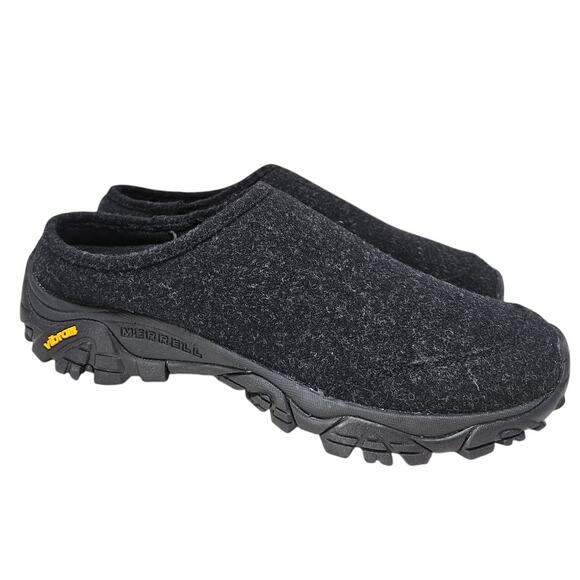 NEW Merrell 10 Moab 2 Slide Wool 1Trl Black Clog Slipper Comfort Gorpcore - Picture 1 of 6